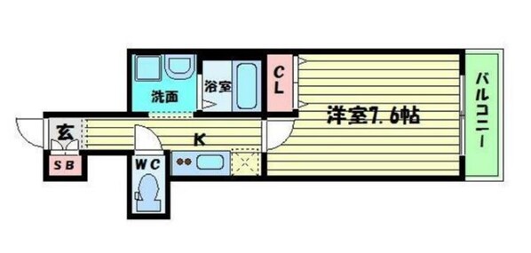 プレサンス堺筋本町駅前の物件間取画像